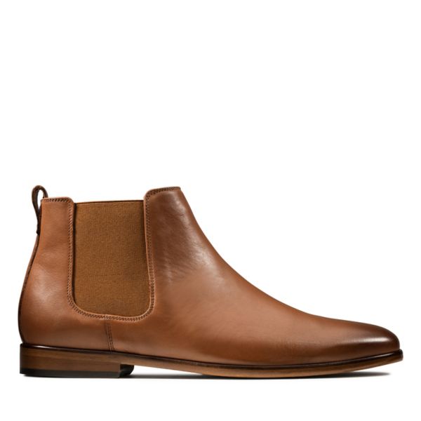 Clarks Mens Code Hi Chelsea Boots Brown | CA-9642715